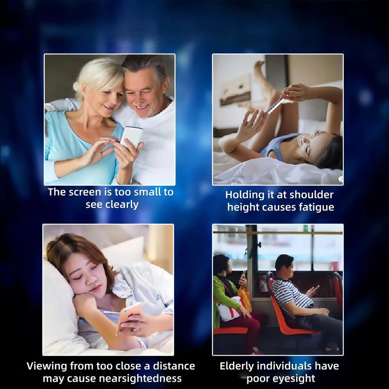 10/12Mobiltelefon-Bildschirmlupe Ultra-HD für einfaches Fernsehen, Ausrichtung der Vollbild-Handy-Vergrößerung