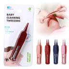 1 Stk. Baby-Nasenklammer, Säuglings-Ohr-Nasen-Nabel-Sicherheits-Pinzette, sichere Zange, Reinigungszubehör, Pinzette mit LED-Licht