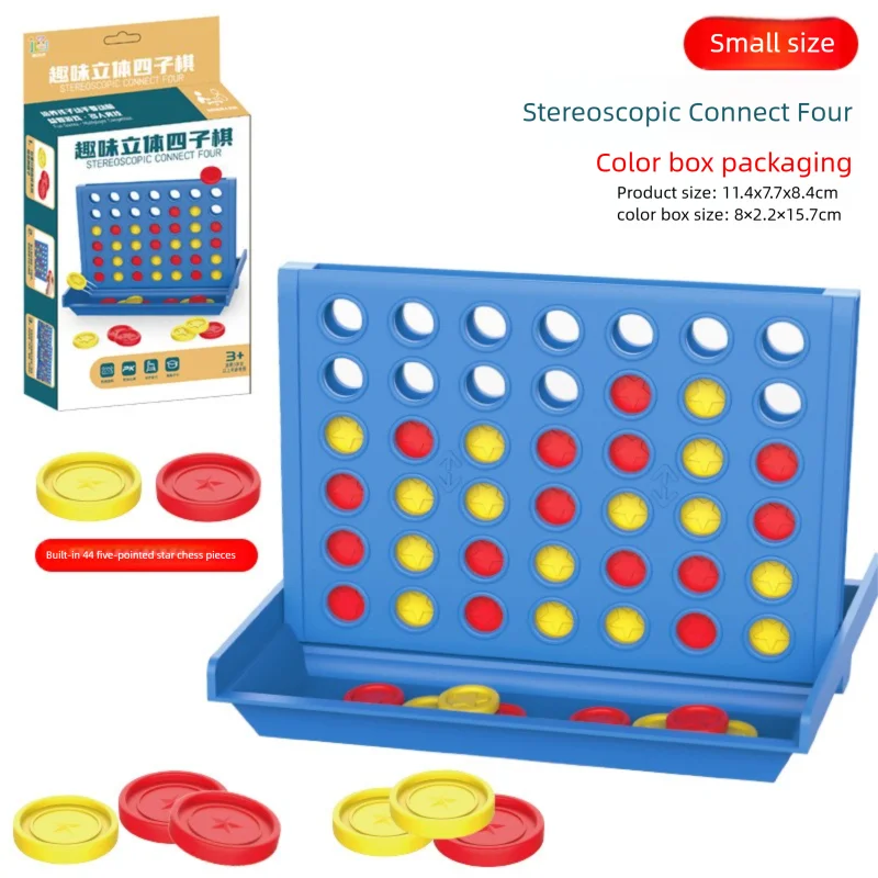 Klassisches 4-Gewinnt-Brettspiel, 4 in einer Reihe, 2 Spieler, Strategie-Puzzle-Spielzeug für Familien, Kinder, Erwachsene, robustes Kunststoffgitter-Set
