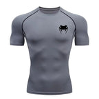 Herren Kompressionsshirt Kurzarm Langarm Schnelltrocknend | Allseason Workout Top für Fitnessstudio Laufen Fitness UV-Schutz