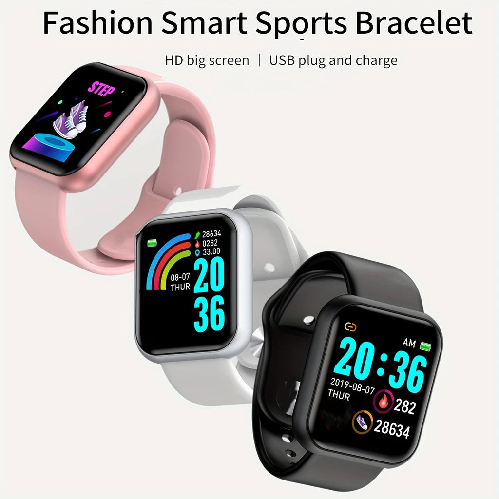 Multifunktionale Smartwatch für Damen und Herren, Bluetooth-verbunden, Telefon, Musik-Player, Fitness-Sportarmband, Schlafmonitor D13 Smartwatch