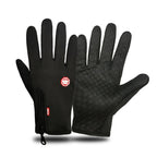 Winter Fahrradhandschuhe Herren Damen Motorrad Fleece Sport Reißverschluss Herbst Touchscreen Warm Wasserabweisend Winddicht Rutschfest Handschuh