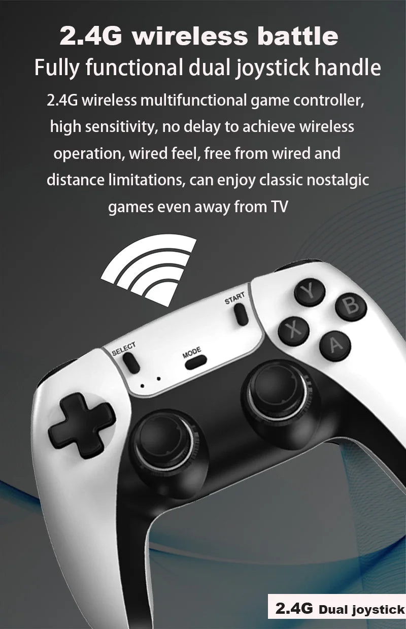 Neuer 4K-TV-Game-Stick M15 ultra 64G 128G Handheld-Game-Player 2.4G Dual Wireless Controller 50000+ Spiele Familien-Game-Player