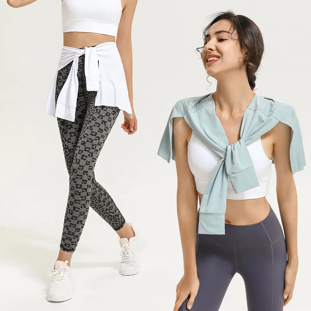Fitness-Rock, Hüftabdeckung, Workout-Fitness-Bekleidung, Tanz-Ballett-Röcke für Damen, Sport-Yoga-Kleid, kurzer Oberschenkel-Abdeckungsrock