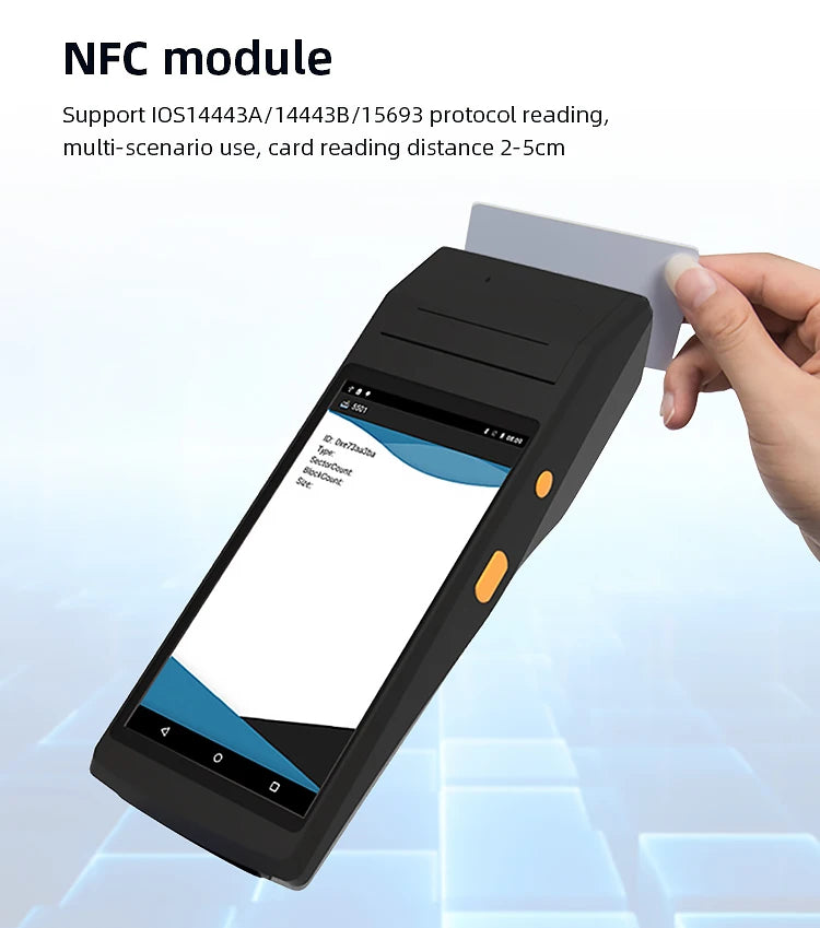 5,5 Zoll Android 11 4+64G Robustes mobiles Computer-PDA für Parkgebührensystem, Zahlungsterminal, Handheld-PDA