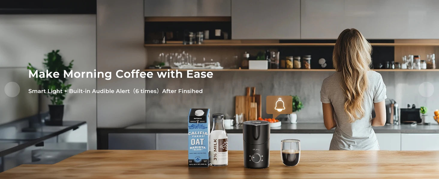 Milchaufschäumer und -erhitzer, 8-in-1 elektrischer Milchaufschäumer für Kaffee, 400 ml großes Fassungsvermögen, abnehmbarer Milchschäumer, spülmaschinenfest