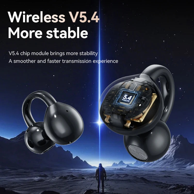 Touchscreen-Bluetooth-Kopfhörer 144 Sprachen Echtzeit-Übersetzung Kopfhörer Drahtlose Open-Ear-Clips Sport-Gaming-Kopfhörer