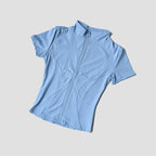 Slim Fit Kurzarm Yoga Shirt Damen Stehkragen Reißverschluss Jacke High End Lauf Sport Fitness Top
