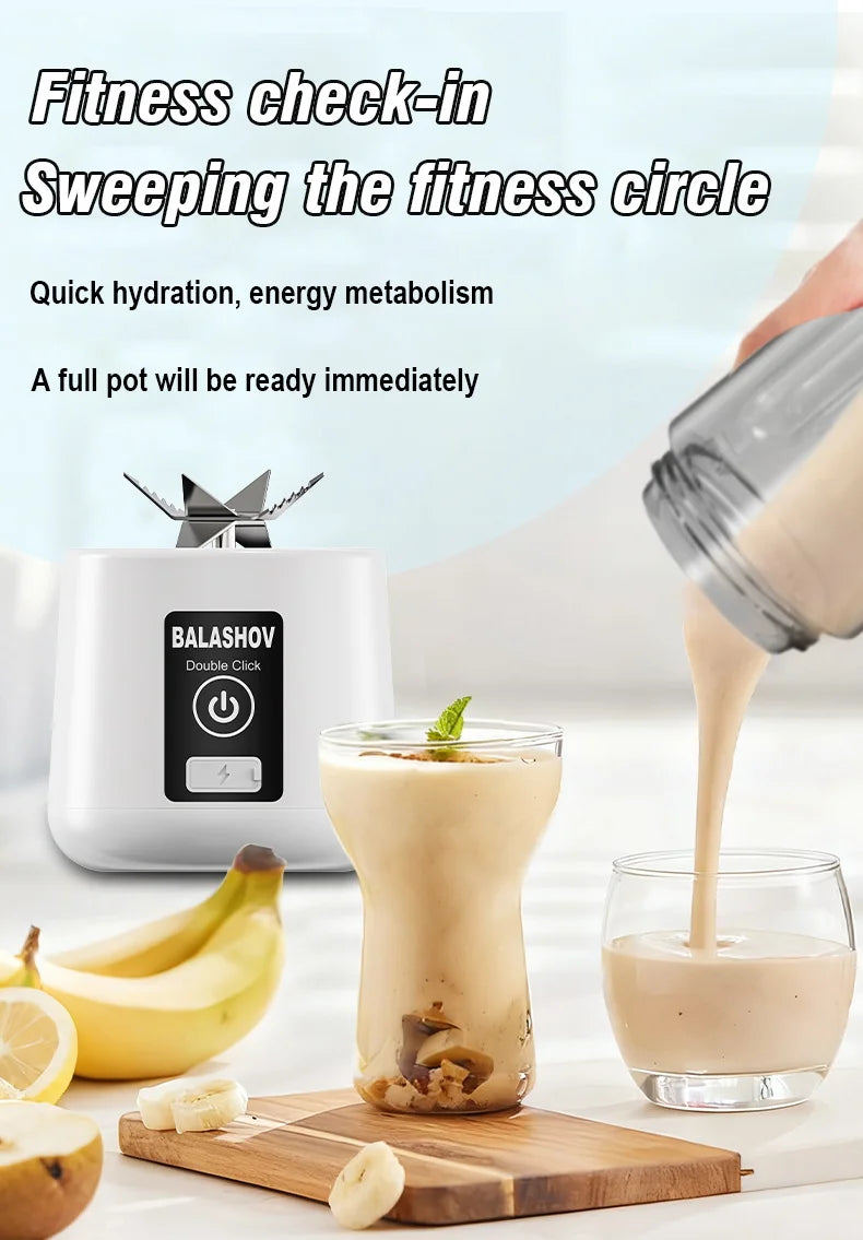 Tragbarer Entsafter Mixer 450ml USB Wiederaufladbarer Zitronen-Orangen-Frucht-Entsafter Becher Elektrische Saftmaschine Reiseentsafter