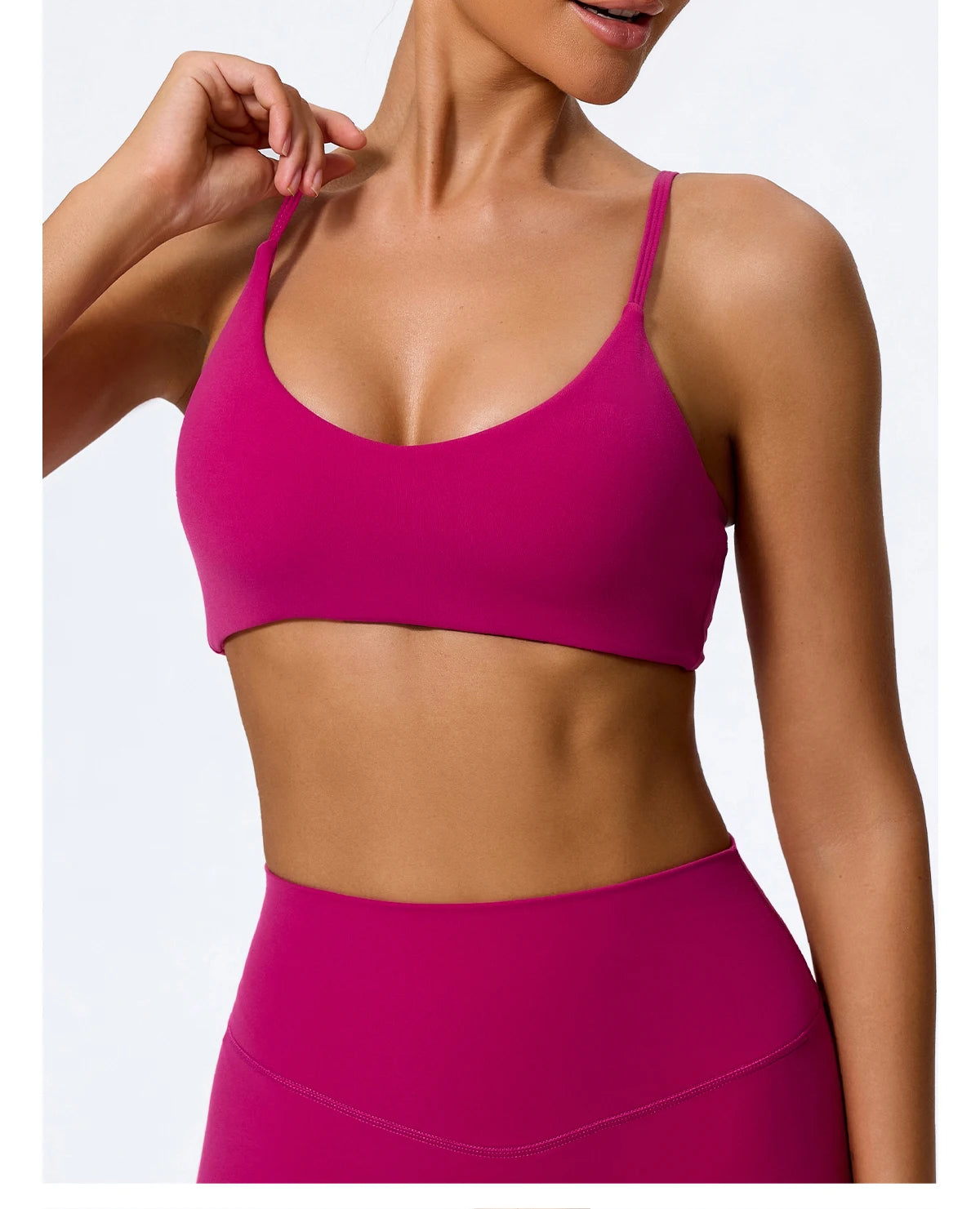 Hearuisavy Sommer Superweiches 2-teiliges Damen-Sportshorts-Set atmungsaktives Fitness-Yoga-BH Freizeit-Push-Up-Workout-Crop-Top