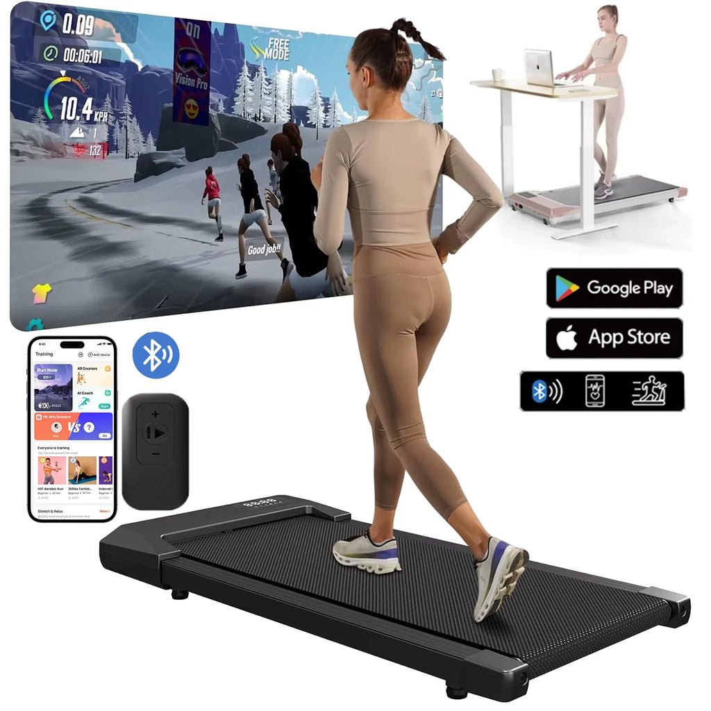 300lbs Laufband für Zuhause 2.5HP Laufbänder Walking Pad LCD Digitalanzeige 2in1 Walking Running Fitnessgerät