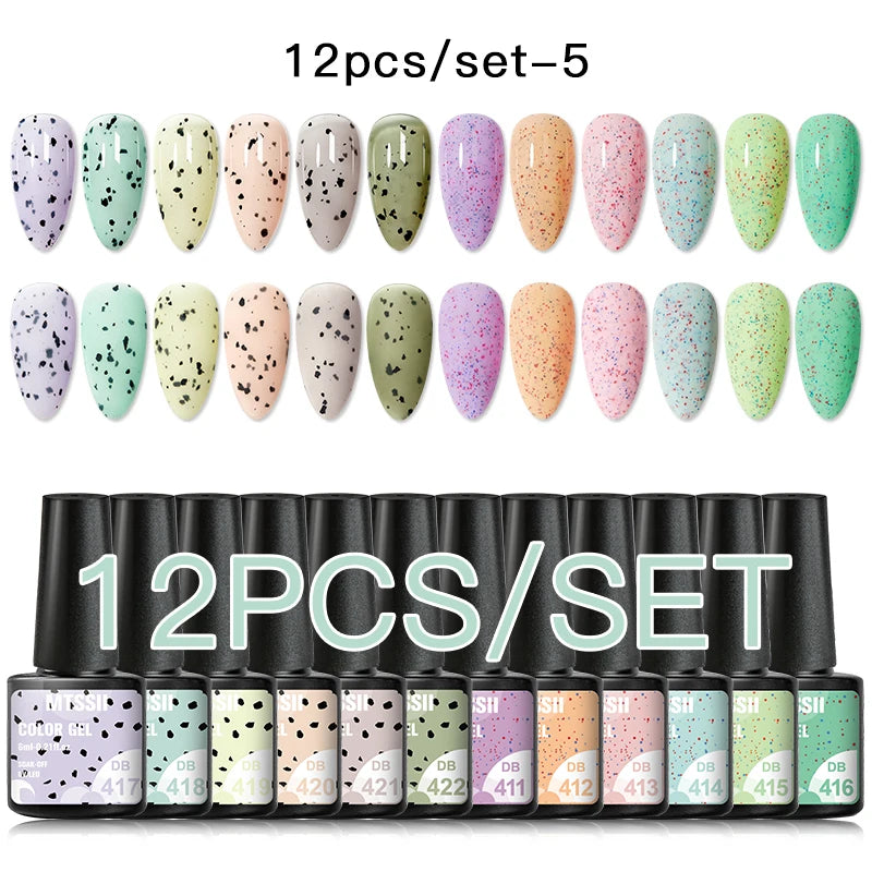 10/12PCS/SET Katze Magnetisches Gel Nagellack Set 9D Reflektierendes Glitzer Gel Halbpermanentes UV Gel Soak Off Funkelndes Nagelkunst Kits
