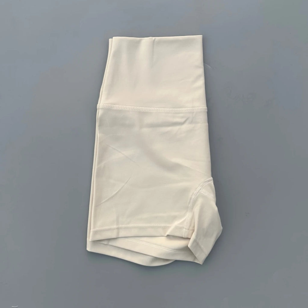 Sexy einfarbige Damen-Fitness-Sportshorts, hohe Taille, athletische Yoga-Shorts, Bein-Radfahren, umfassendes Training, Jogging, Squat-Proof