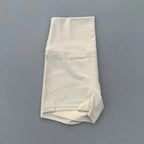 Sexy einfarbige Damen-Fitness-Sportshorts, hohe Taille, athletische Yoga-Shorts, Bein-Radfahren, umfassendes Training, Jogging, Squat-Proof