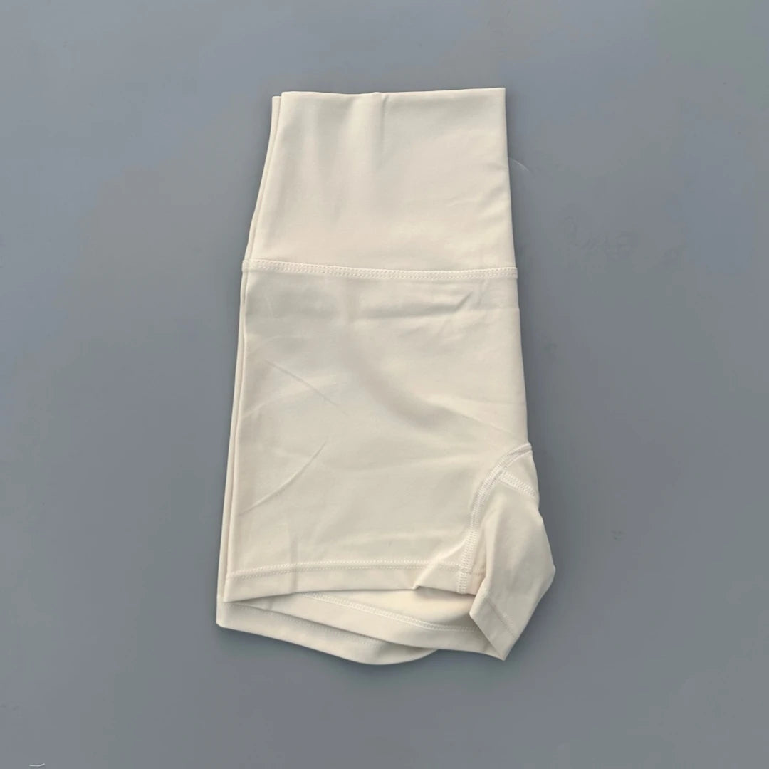 Sexy einfarbige Damen-Fitness-Sportshorts, hohe Taille, athletische Yoga-Shorts, Bein-Radfahren, umfassendes Training, Jogging, Squat-Proof