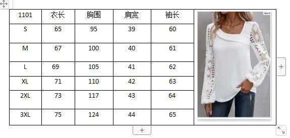 Mode Weiße Spitze Bluse Damen 2023 Neuheiten Hemden und Blusen Elegant Weiblich Locker Langarm Oberteile