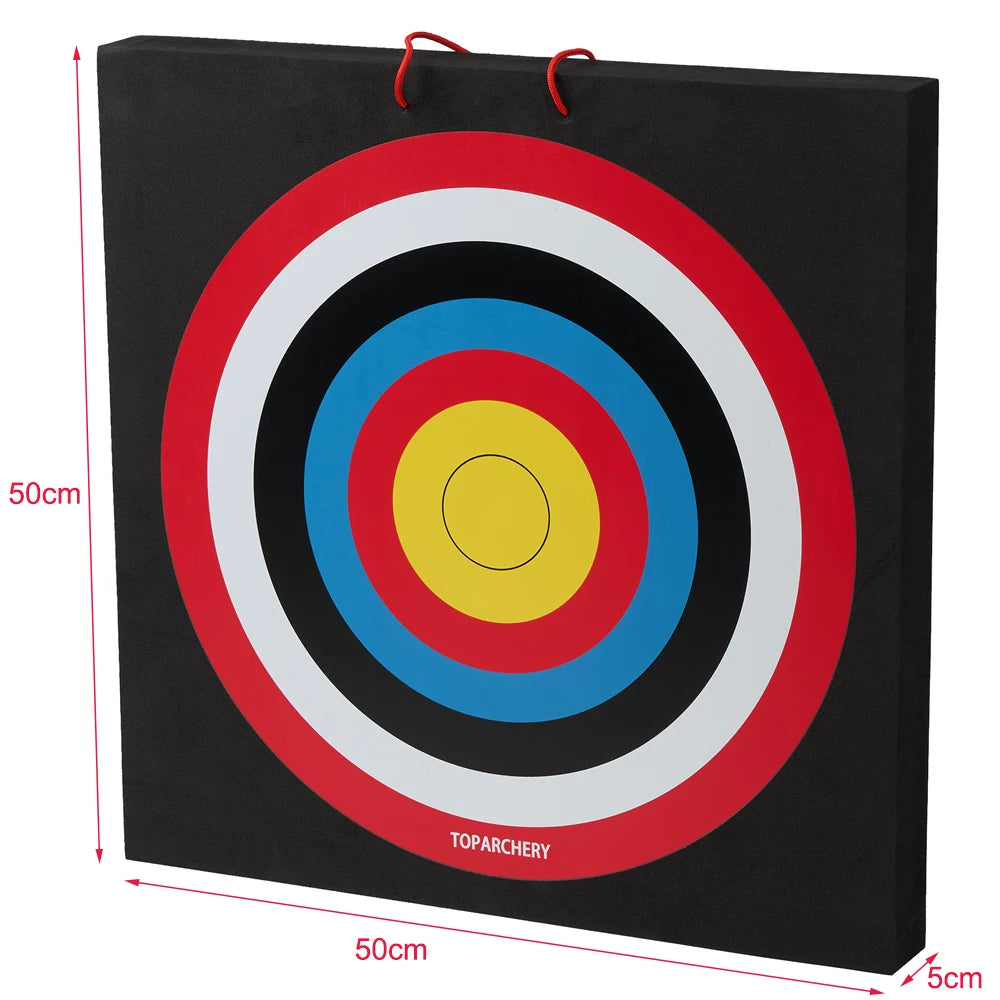 Toparchery 50x50x5cm EVA-Bogenschießscheibe – hochdichte, langlebige Schaumstoff-Schießscheibe für professionelles Jagdtrainingszubehör
