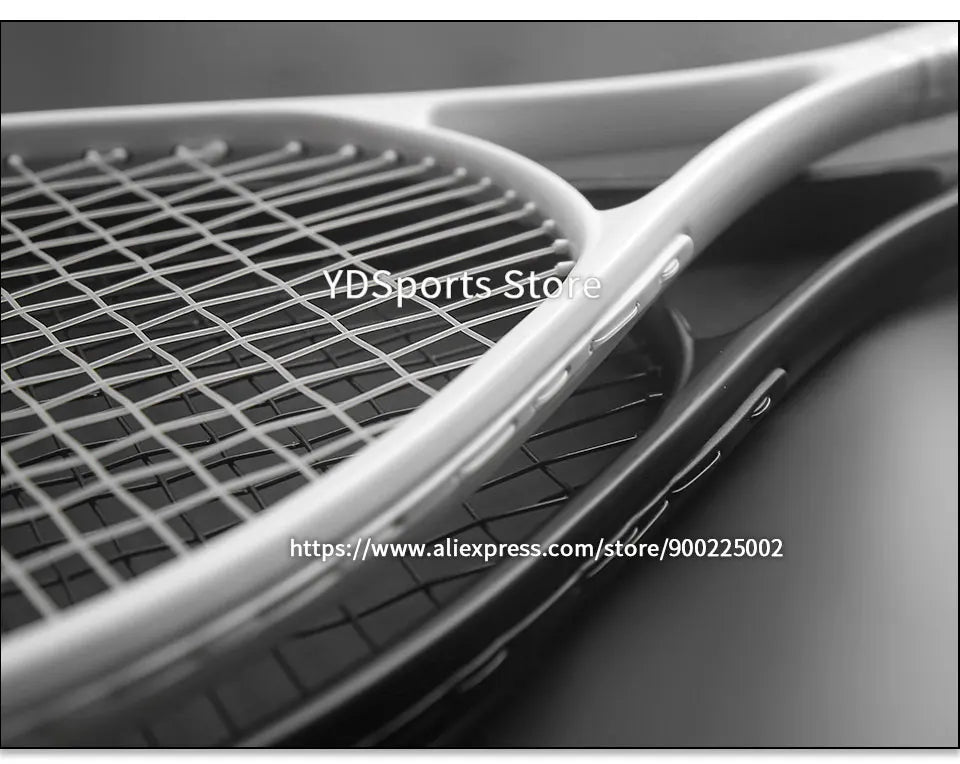 1x 27 Zoll Tennis-Racket, besaitet, Carbon-Aluminium-Legierung, Freizeit-Schläger, stoßfest, mit Tragetasche, für Erwachsene