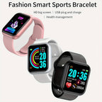 Multifunktionale Smartwatch für Damen und Herren, Bluetooth-verbunden, Telefon, Musik-Player, Fitness-Sportarmband, Schlafmonitor D13 Smartwatch