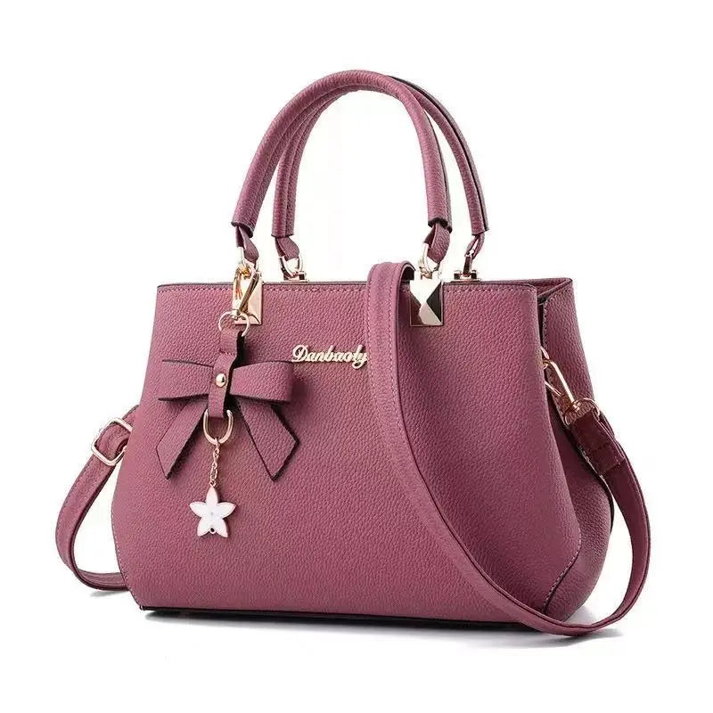 Neue koreanische Version trendige Herbst- und Winter-Schleifen-Damenhandtasche tragbare Umhängetasche Killer Bag Muttertasche großes Fassungsvermögen