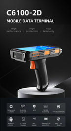 5,5 Zoll tragbares Handheld Android 13 PDAs RFID-Lesegerät Scanner Robustes Handheld Barcode-Lesegerät mit 8000mAh 64GB Octa Core WiFi NFC