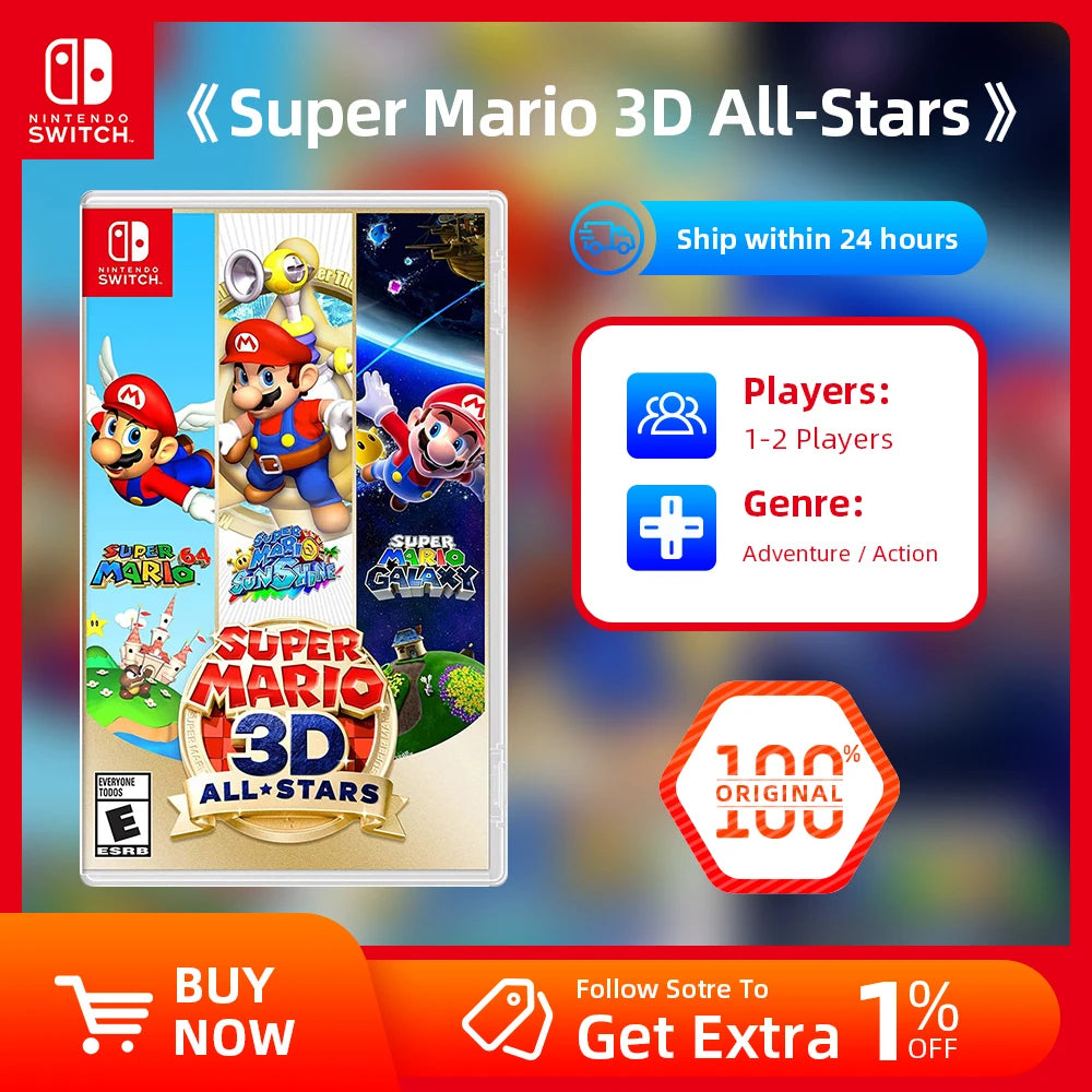 Super Mario 3D All Star Collection – Nintendo Switch Game-Angebote – Nintendo Switch OLED Lite Spielkassette Hauptbild
