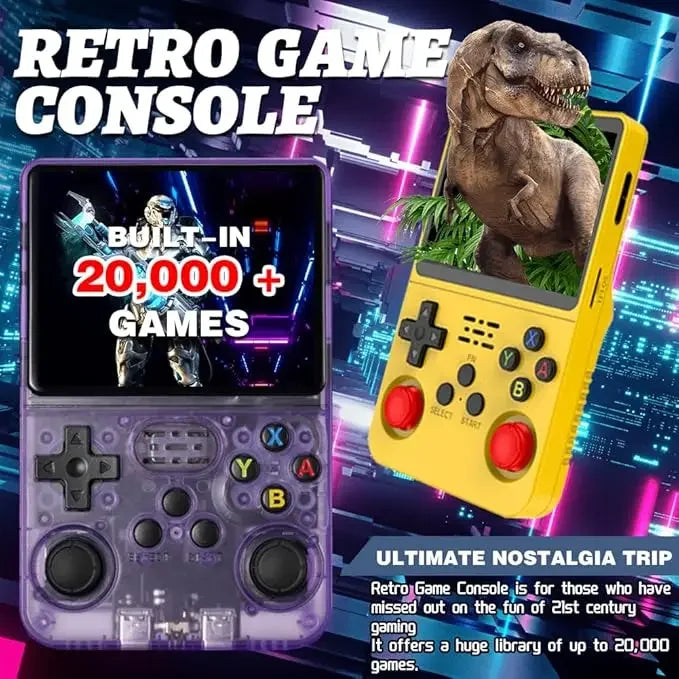 R36S Klassische Retro-Spielkonsole mit ARKOS System Videospiele Einzelkarte Tragbare Handheld-Spielkonsole Kindergeschenk 3,5 Zoll
