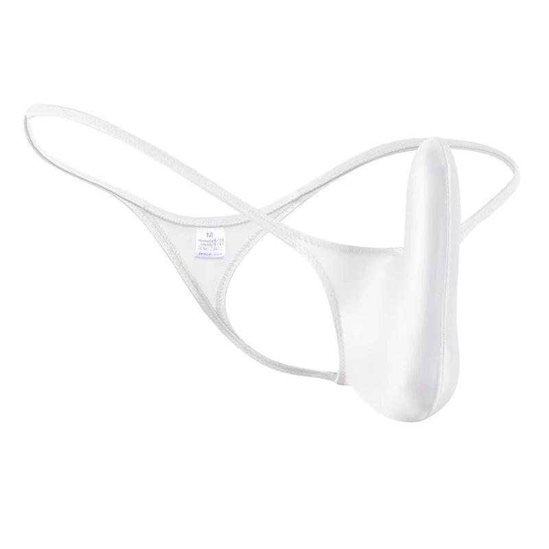 YAULAANG Sexy Herren Glanz Gay Unterwäsche Öliger G-String Tanga Glänzend niedrige Taille Hohe Elastizität Herren Dessous
