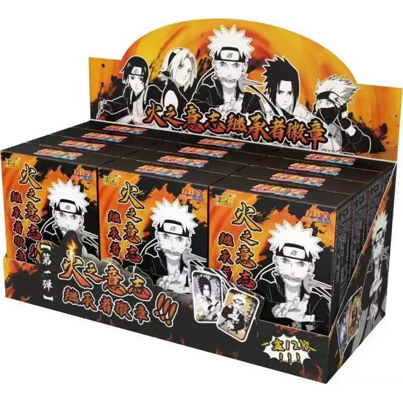 KAYOU Original Naruto-Kartenbox Anime-Figurenkarten-Boosterpack Sasuke-Sammelkarten-Spielzeug Weihnachtsgeburtstagsgeschenk für Kinder