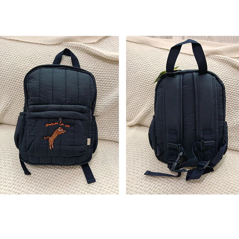 2025 Neues Design Cartoon Kinderrucksack Tierstickerei Muster Schultasche Jungen Mädchen Kleinkind Kindergarten Kinderrucksack