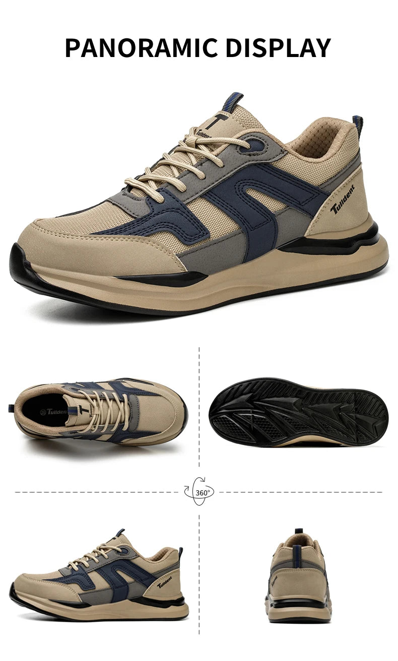 Sicherheitsschuhe Herren mit Stahlkappe Anti-Smash Arbeitsschuhe Sneaker Leicht Stichschutz Unzerstörbare Schuhe Dropshipping