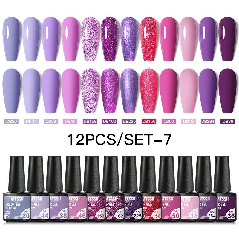 10/12PCS/SET Katze Magnetisches Gel Nagellack Set 9D Reflektierendes Glitzer Gel Halbpermanentes UV Gel Soak Off Funkelndes Nagelkunst Kits