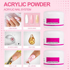 Acryl-Nagelset Starter-Set Acrylpulver mit UV-Licht Professionelle Werkzeuge mit Dekoration für Anfänger Heim-Salon Geschenke