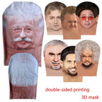 Party Requisiten Neue 3D Vollgesichtsmaske Doppelseitiger Druck Elastische Netzmaske Sturmhaube Mütze Kopfbedeckung Halloween für Erwachsene Unisex