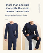 Herren Schlafanzug Set Ultrafeiner Tencel Modal Frühling und Sommer Komfort Loungewear Luxus Herren Pyjama
