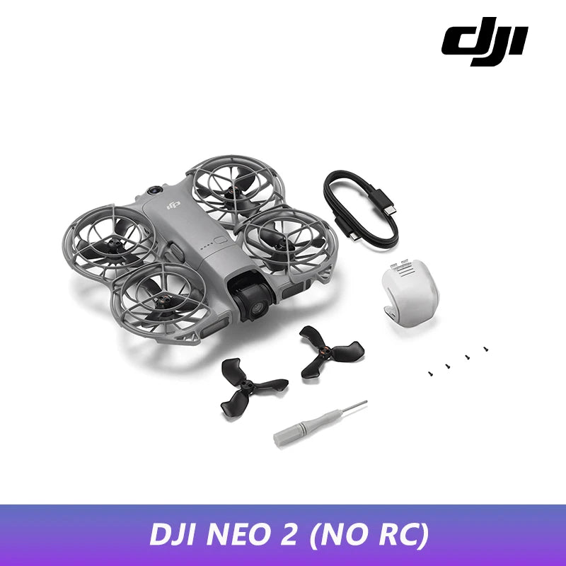 DJI Neo 2 Drohne Kamera-Drohne 4K Stabilisiertes Video 151G Leicht & Tragbar Vollumfassende Propellerguards NEO 2 Neu Original C0