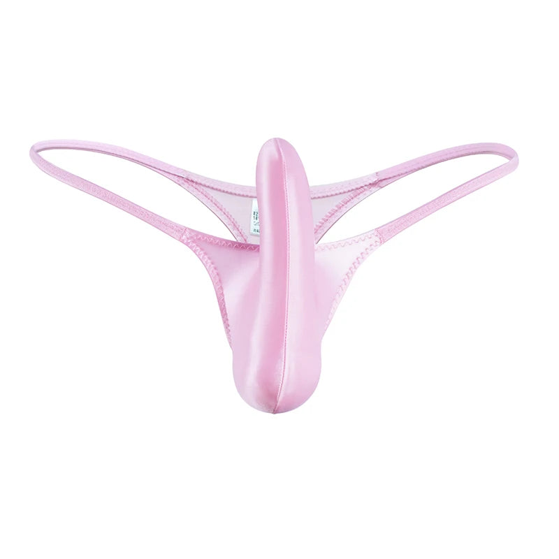 YAULAANG Sexy Herren Glanz Gay Unterwäsche Öliger G-String Tanga Glänzend niedrige Taille Hohe Elastizität Herren Dessous