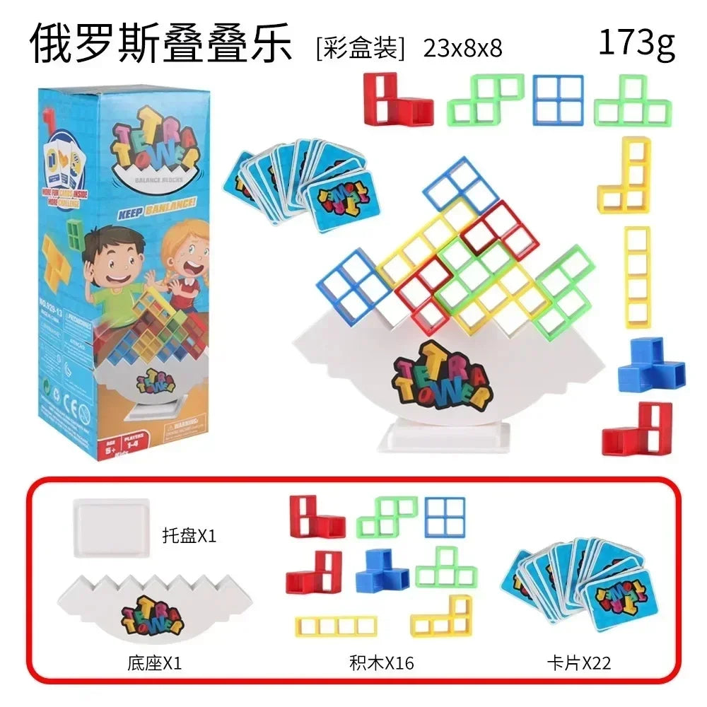 Puzzles Tetra Tower Lustiges Balance-Stapelspiel Bausteine Brettspiel für Kinder Erwachsene Freunde Team WG-Zimmer Familien-Spieleabend Party