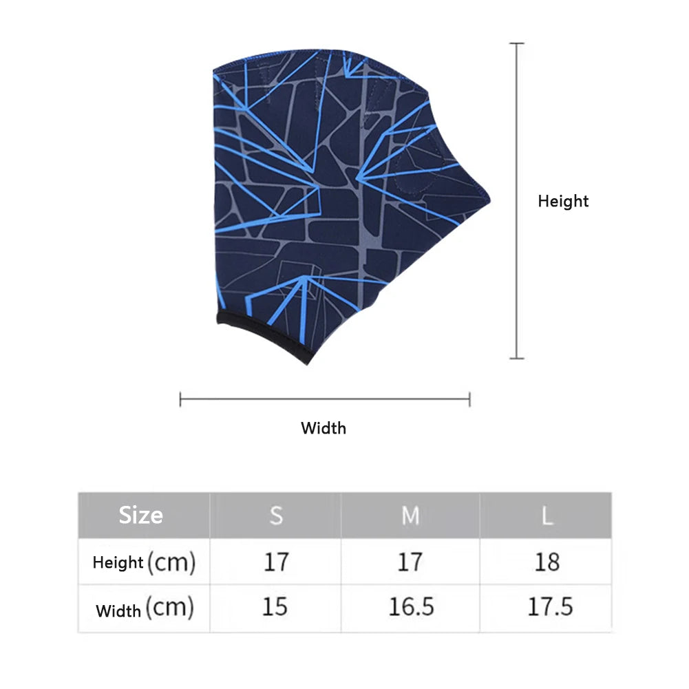 2x Schwimm-Handflossen Schwimmflossen Finger Schwimmhäute Damen Herren Paddel Wassersport Handschuhe fürs Schwimmtraining Schwimmhandschuhe