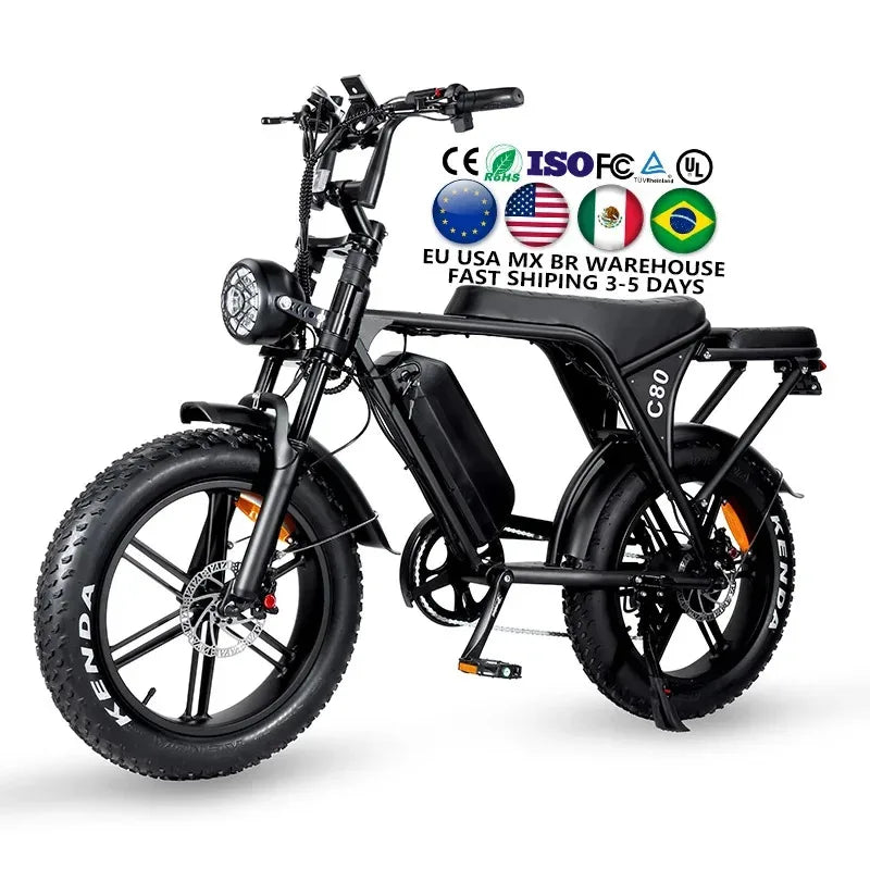 Hochwertiges Elektromotorrad, 750-W-Motor, 48-V-15-Ah-Akku, kann als Transportmittel und Offroad-E-Bike verwendet werden