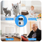 Lenovo Dual-Lens HD IP Überwachungskamera 8MP WLAN-Kamera für den Innenbereich Automatische Verfolgung Farb-Nachtsicht-CCTV Audio-Video-Überwachungskamera