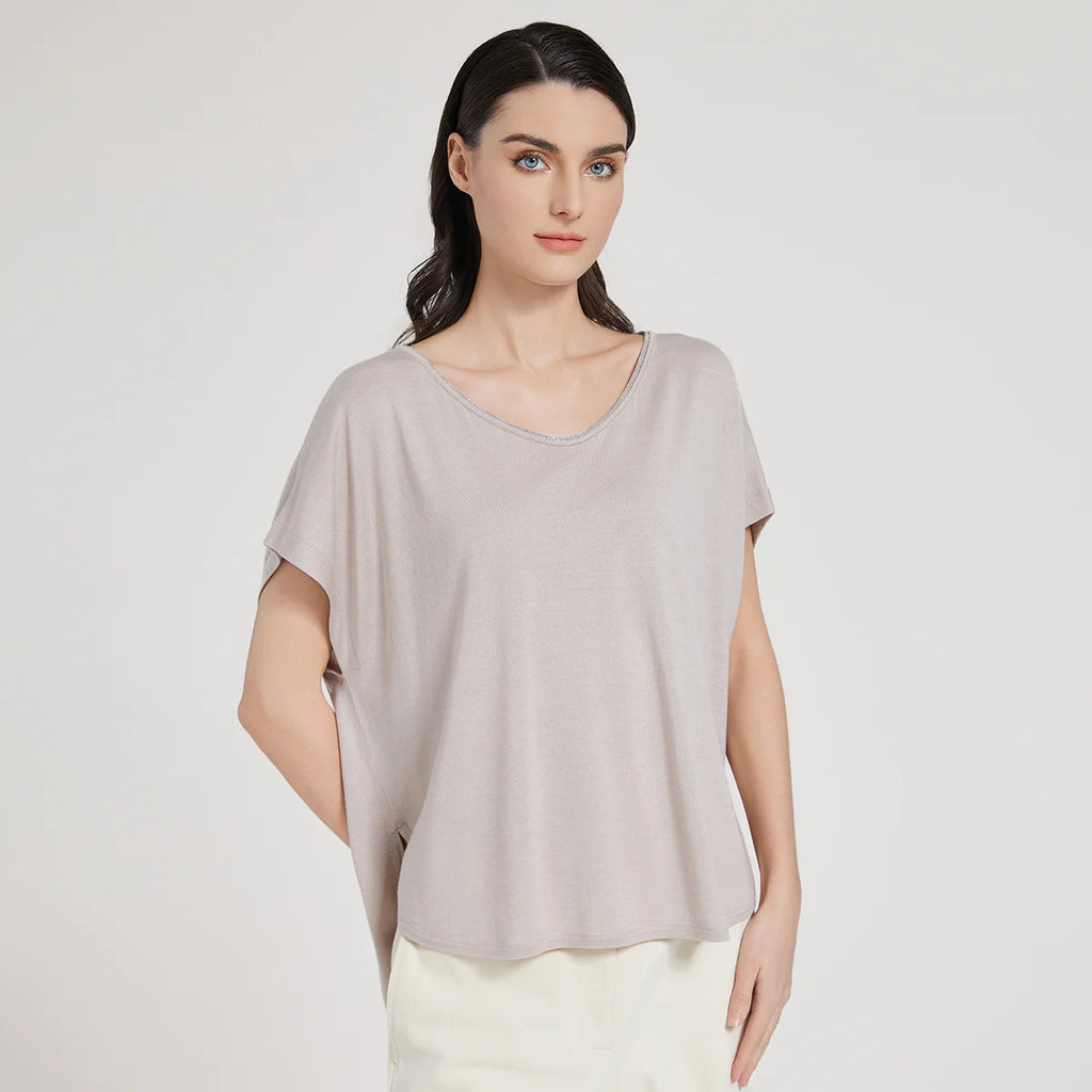 BC1095 Luxuriöse Damenbekleidung Seide Wolle Damen Kleidung lockere Merinowolle Weste Pullover für Damen