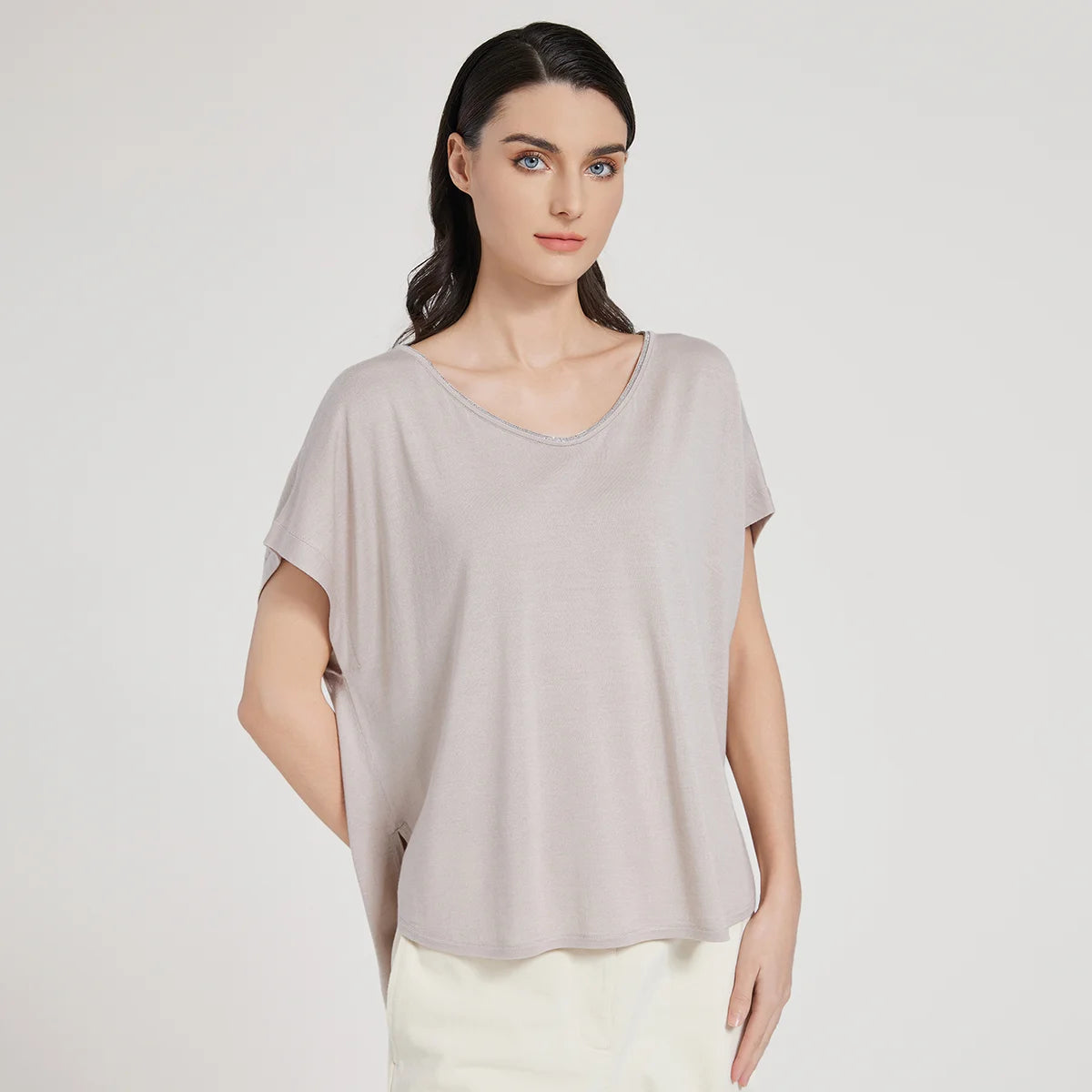 BC1095 Luxuriöse Damenbekleidung Seide Wolle Damen Kleidung lockere Merinowolle Weste Pullover für Damen