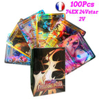 60-100Pcs New English French Spanish Pokemon Cards GX MEGA EX TAG TEAM Vstar Game Battle Card Hot Sale Collection Card Kids Gift