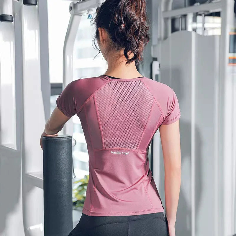 Damen-Sportbekleidung für Fitness, Laufen, Joggen, nahtloses Langarm-Sportshirt für Damen, Yoga-Top, weibliche Workout-Oberteile, T-Shirt