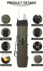 Angeltaschen Robust Faltbar Angeltasche Multifunktional Große Kapazität Hochwertige Rutenhülle