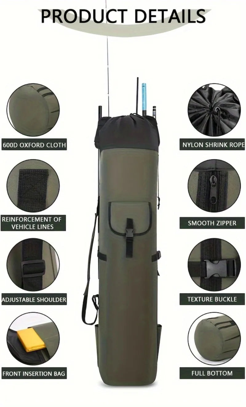 Angeltaschen Robust Faltbar Angeltasche Multifunktional Große Kapazität Hochwertige Rutenhülle
