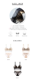 SuyaDream, Damen Spitzen-BH-Set, Futter aus echter Seide, dünne geformte Cups, ohne Bügel, transparente Unterwäsche aus Mesh, gemütliche Dessous 2025