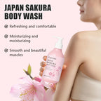 Sakura Duschgel Lang anhaltende Feuchtigkeit Glatt Langanhaltender Duft Sanfter Schaum Körperreinigung Badeprodukt 200ml