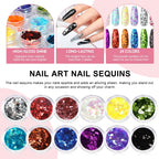 Acryl-Nagelset mit UV-Licht, professionelles Nagelset Acryl-Set für Anfänger mit allem 3PC Puder 24PC Glitzer Fake Tip